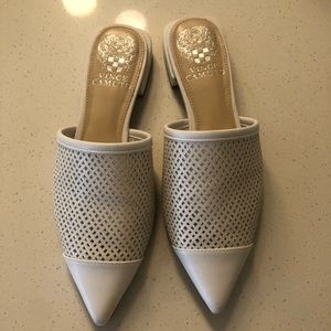 White Vince Camuto Slip Ons